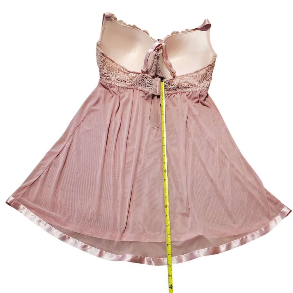 ​Daisy Fuentes Full Figure Sheer Mesh Lace Underwire Sleepwear Women's Size 1X - Picture 5 of 8
